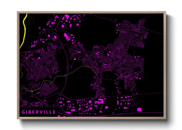 Une affiche de carte sur Giberville