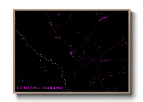 Une affiche de carte sur Le Mesnil-Durand