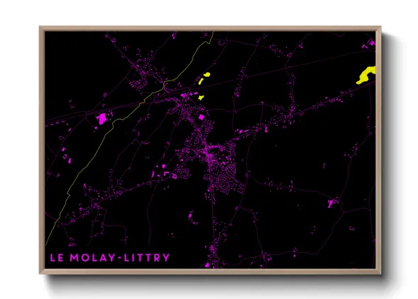 Une affiche de carte sur Le Molay-Littry