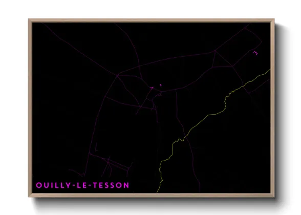 Une affiche de carte sur Ouilly-le-Tesson