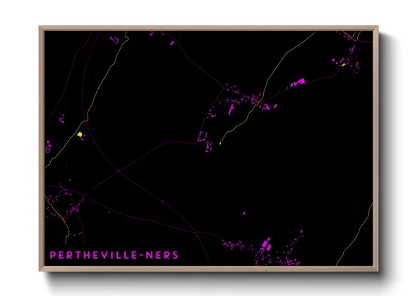 Une affiche de carte sur Pertheville-Ners
