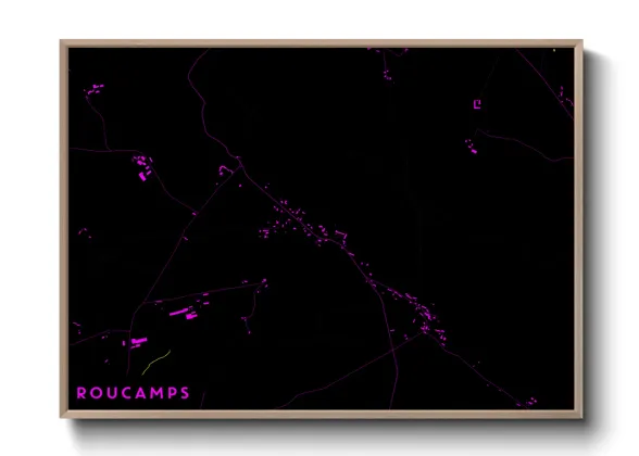 Une affiche de carte sur Roucamps