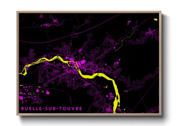 Une affiche de carte sur Ruelle-sur-Touvre