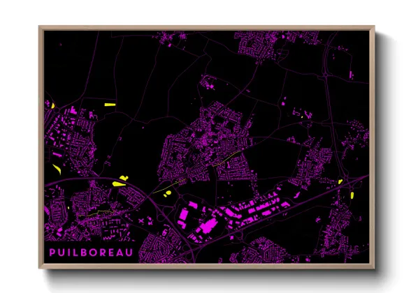 Une affiche de carte sur Puilboreau