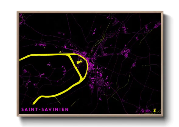 Une affiche de carte sur Saint-Savinien