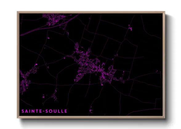 Une affiche de carte sur Sainte-Soulle