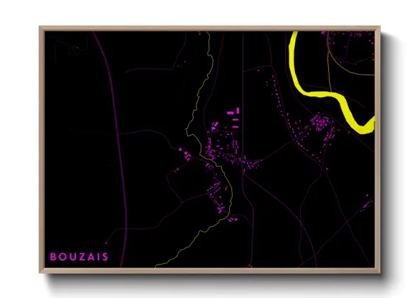 Une affiche de carte sur Bouzais