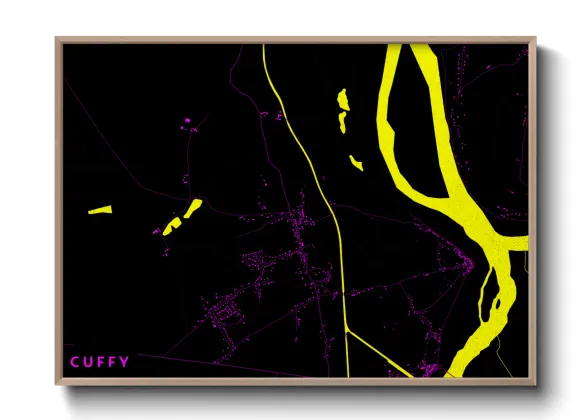 Une affiche de carte sur Cuffy