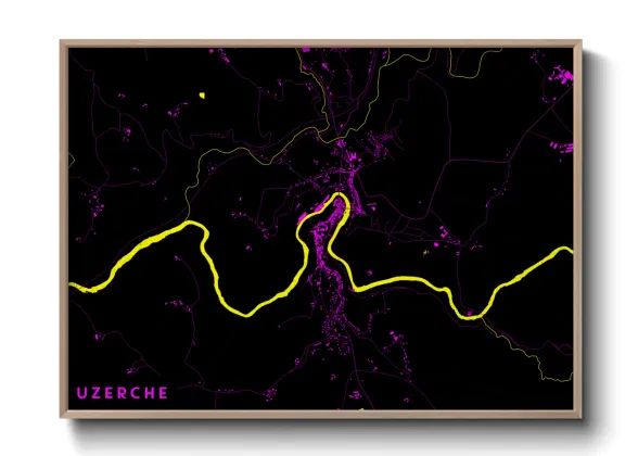 Une affiche de carte sur Uzerche