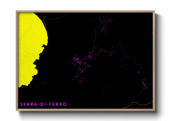 Une affiche de carte sur Serra-di-Ferro
