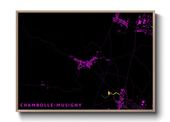 Une affiche de carte sur Chambolle-Musigny