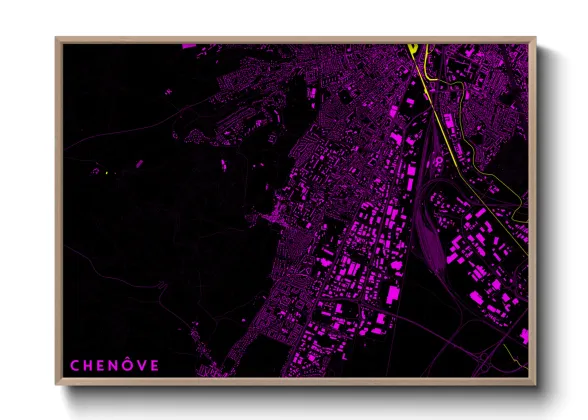 Une affiche de carte sur Chenôve