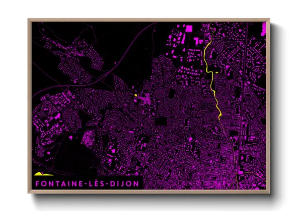 Une affiche de carte sur Fontaine-lès-Dijon