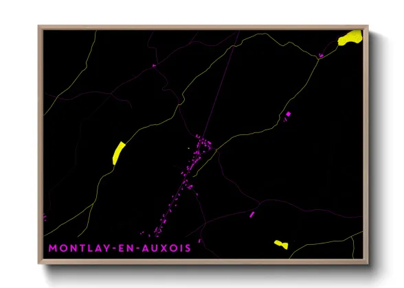 Une affiche de carte sur Montlay-en-Auxois