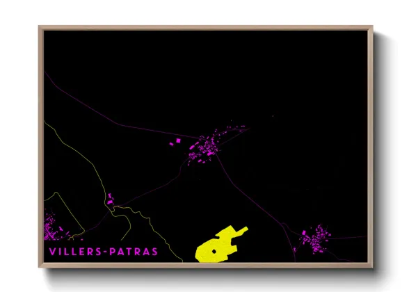 Une affiche de carte sur Villers-Patras