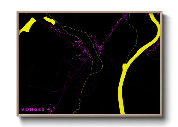 Une affiche de carte sur Vonges