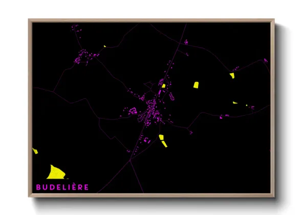Une affiche de carte sur Budelière