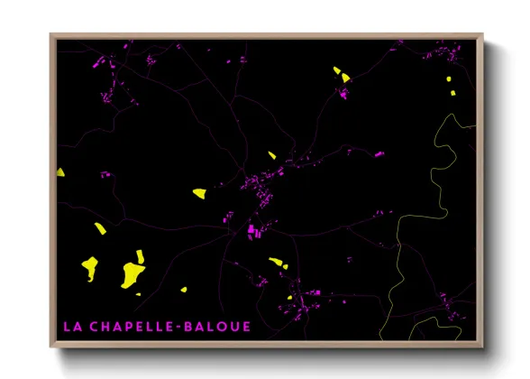 Une affiche de carte sur La Chapelle-Baloue