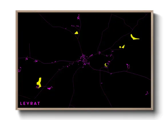 Une affiche de carte sur Leyrat