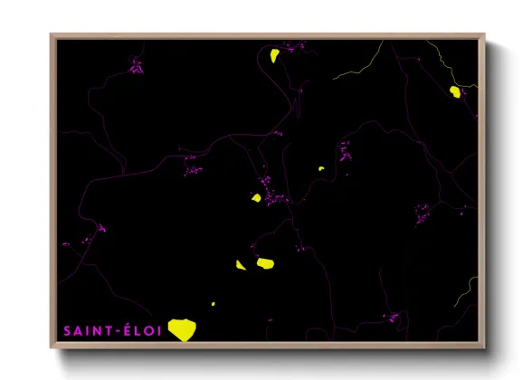 Une affiche de carte sur Saint-Éloi