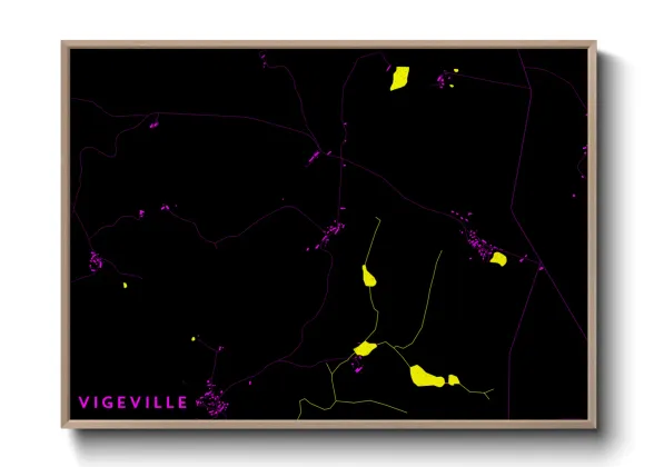 Une affiche de carte sur Vigeville