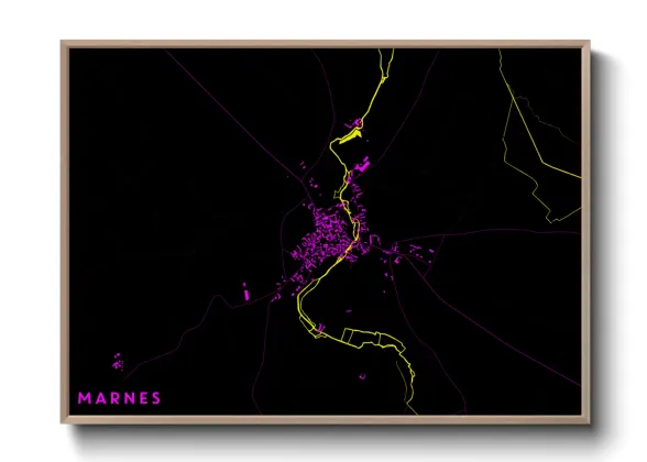 Une affiche de carte sur Marnes