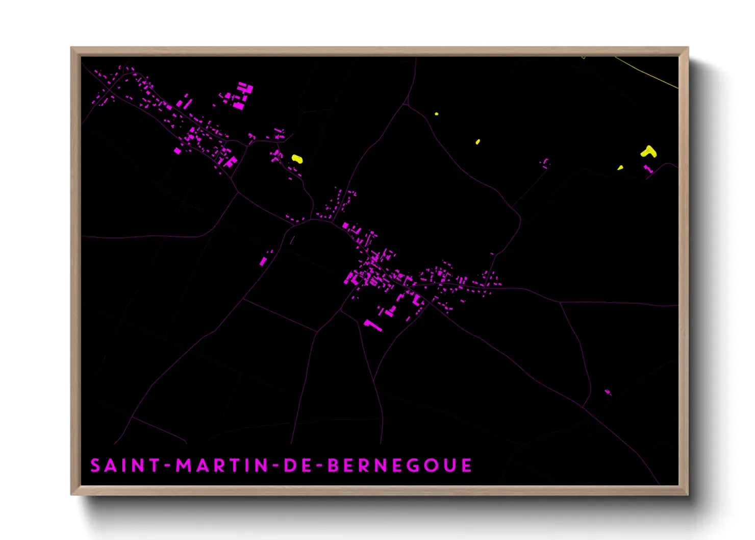 Un poster carteSaint-Martin-de-Bernegoue