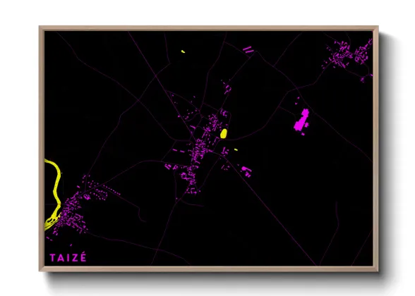 Une affiche de carte sur Taizé