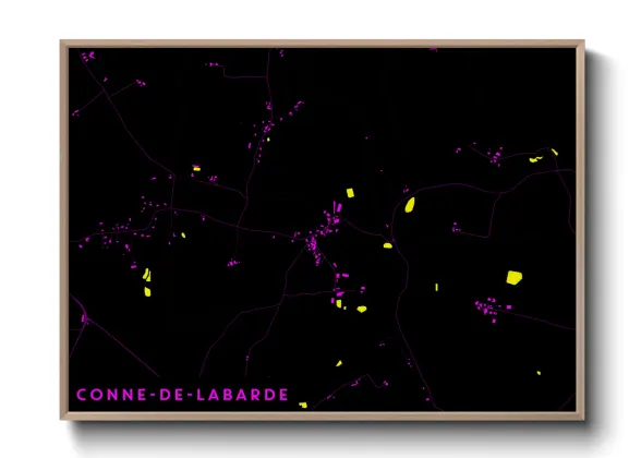 Une affiche de carte sur Conne-de-Labarde