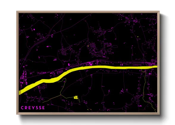 Une affiche de carte sur Creysse