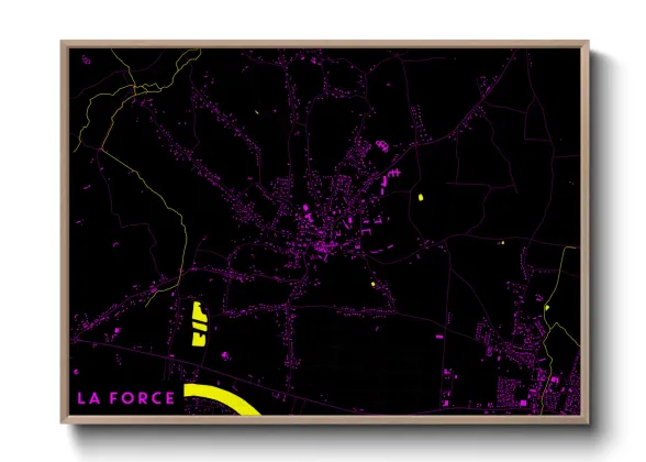 Une affiche de carte sur La Force