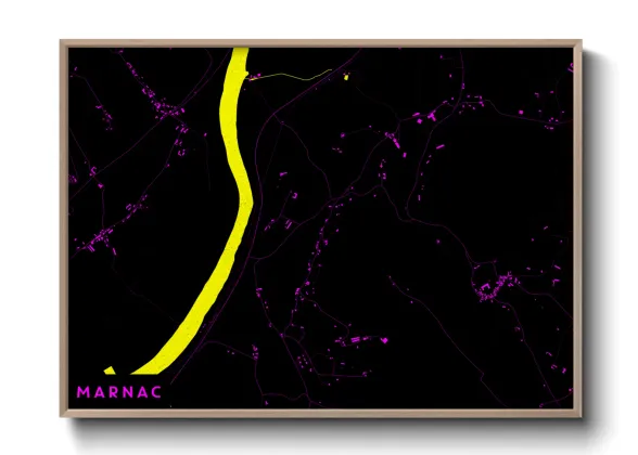 Une affiche de carte sur Marnac