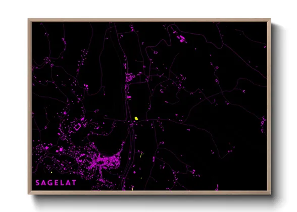 Une affiche de carte sur Sagelat