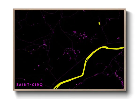 Une affiche de carte sur Saint-Cirq