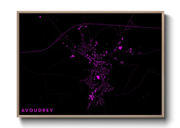 Une affiche de carte sur Avoudrey