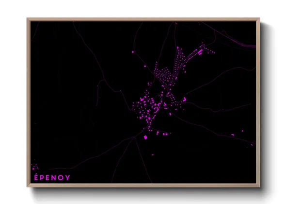 Une affiche de carte sur Épenoy