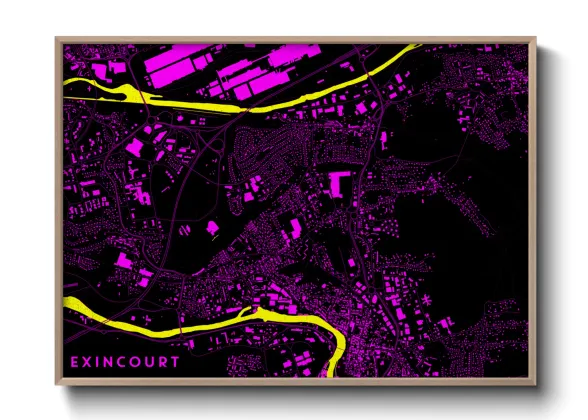 Une affiche de carte sur Exincourt