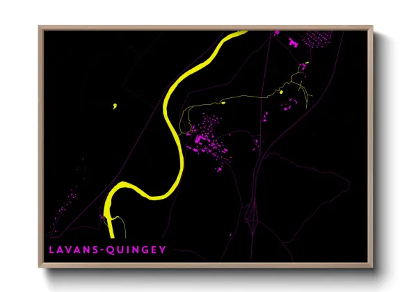 Une affiche de carte sur Lavans-Quingey