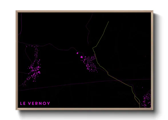 Une affiche de carte sur Le Vernoy