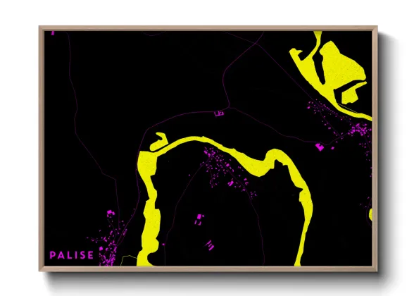 Une affiche de carte sur Palise