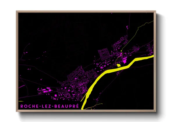 Une affiche de carte sur Roche-lez-Beaupré