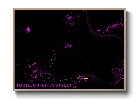 Une affiche de carte sur Touillon-et-Loutelet