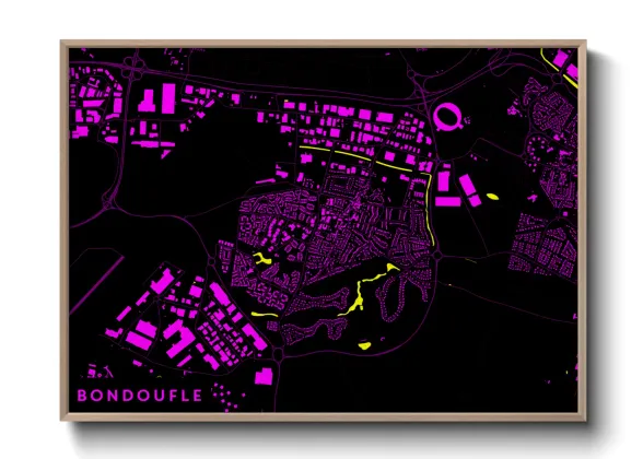 Une affiche de carte sur Bondoufle