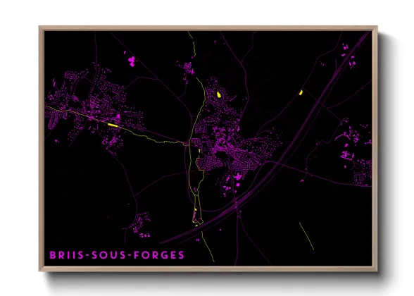 Une affiche de carte sur Briis-sous-Forges