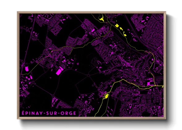Une affiche de carte sur Épinay-sur-Orge