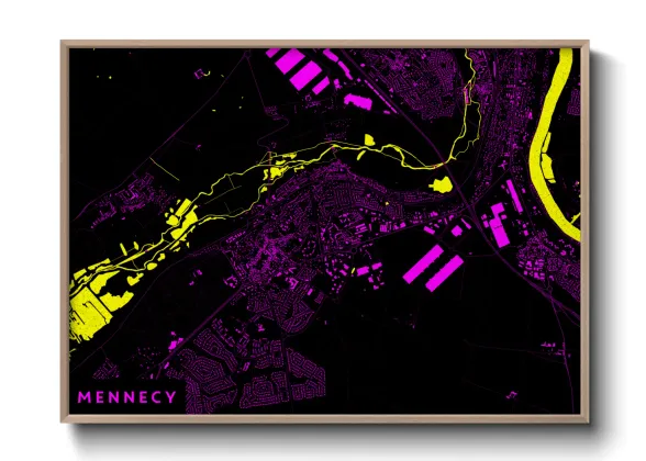 Une affiche de carte sur Mennecy