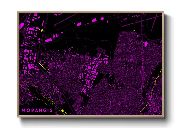 Une affiche de carte sur Morangis