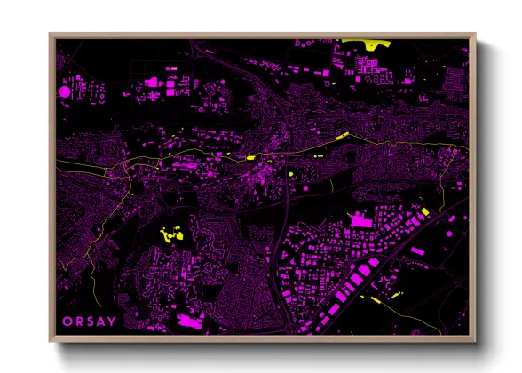 Une affiche de carte sur Orsay