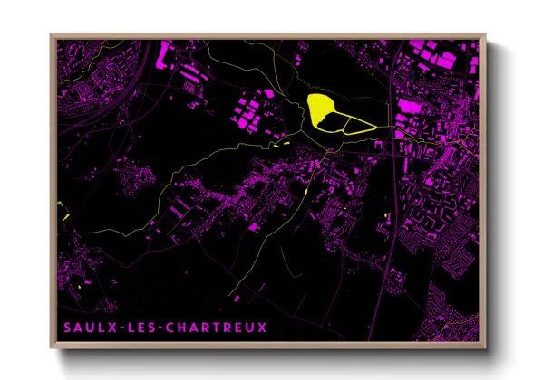 Une affiche de carte sur Saulx-les-Chartreux