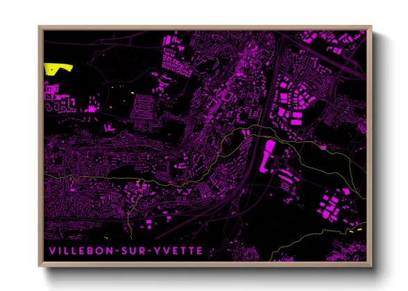 Une affiche de carte sur Villebon-sur-Yvette